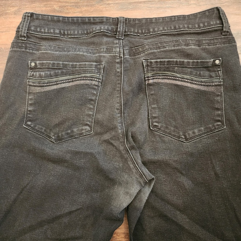 Lee Jeans Womens 16 Short Perfect Fit Straight Leg Denim Black Stretch Casual - Picture 8 of 8
